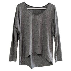 Champion Women's Scoop Neck Asymmetrical Workout Top, Gray, Size Small